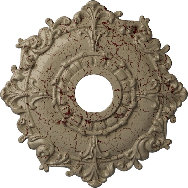 Ekena Millwork Riley Ceiling Medallion (Canopies up to 4 5/8"), 18"OD x 3 1/2"ID x 1 1/2"P, Gobi Desert Crackle CM18RLGDC - main